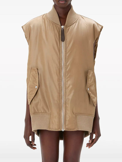Satin-Finish Bomber Gilet