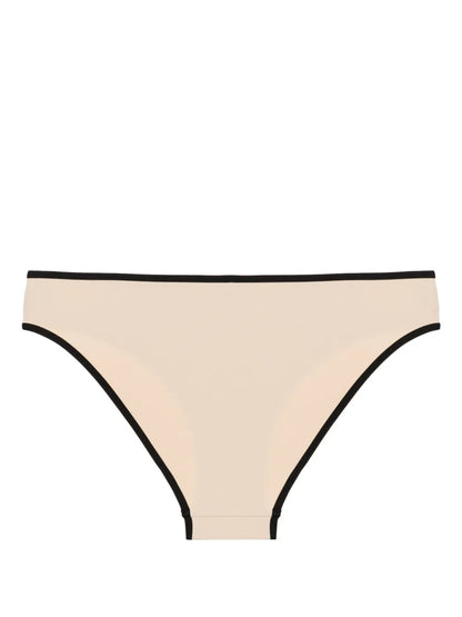 Striped-Edge Bikini Bottoms