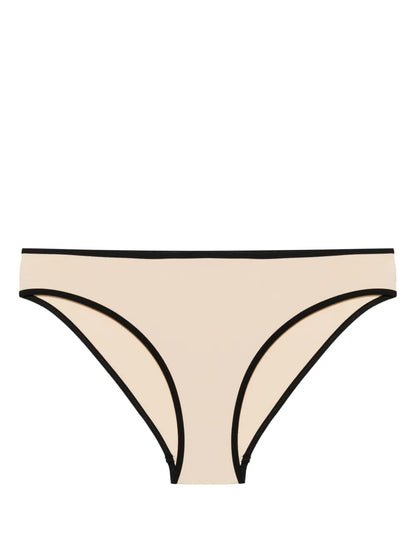 Striped-Edge Bikini Bottoms