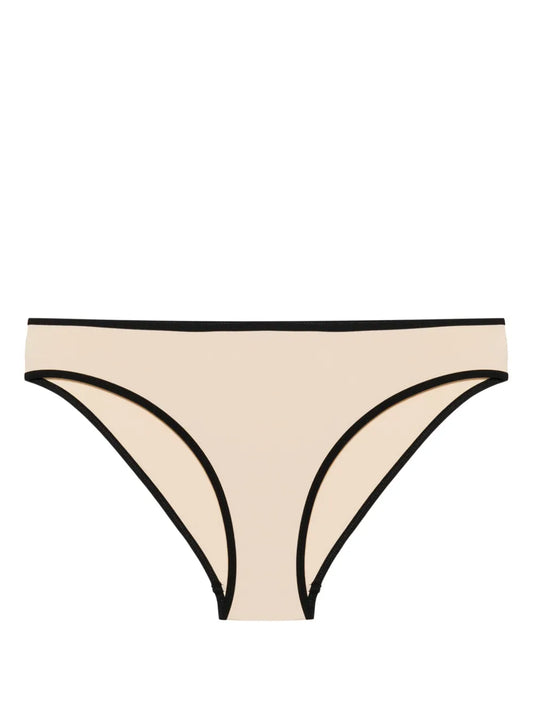 Striped-Edge Bikini Bottoms