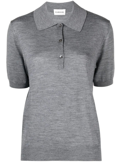 Marl-Knit Polo Shirt