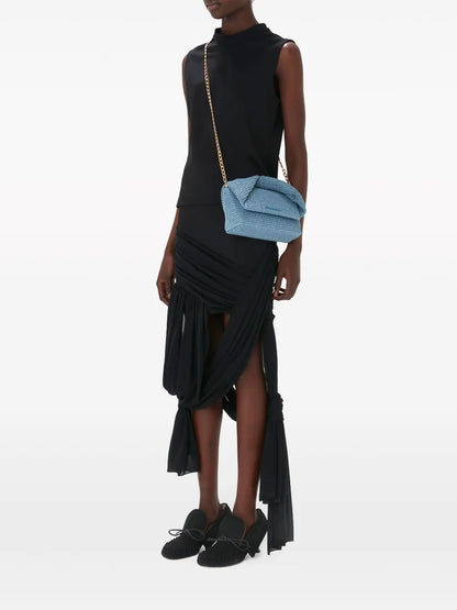 Draped Wrap Midi Skirt