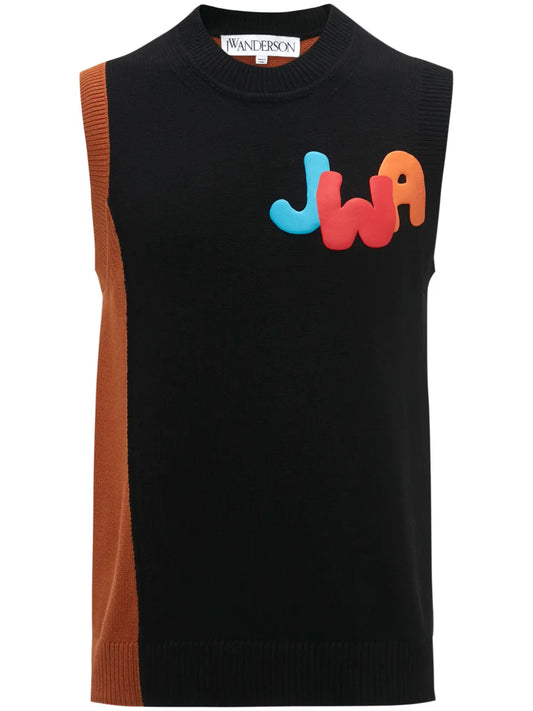 Logo-Print Knitted Tank Top