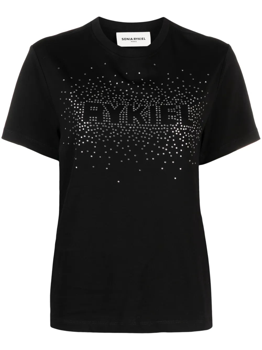 Beaded-Logo Cotton T-Shirt