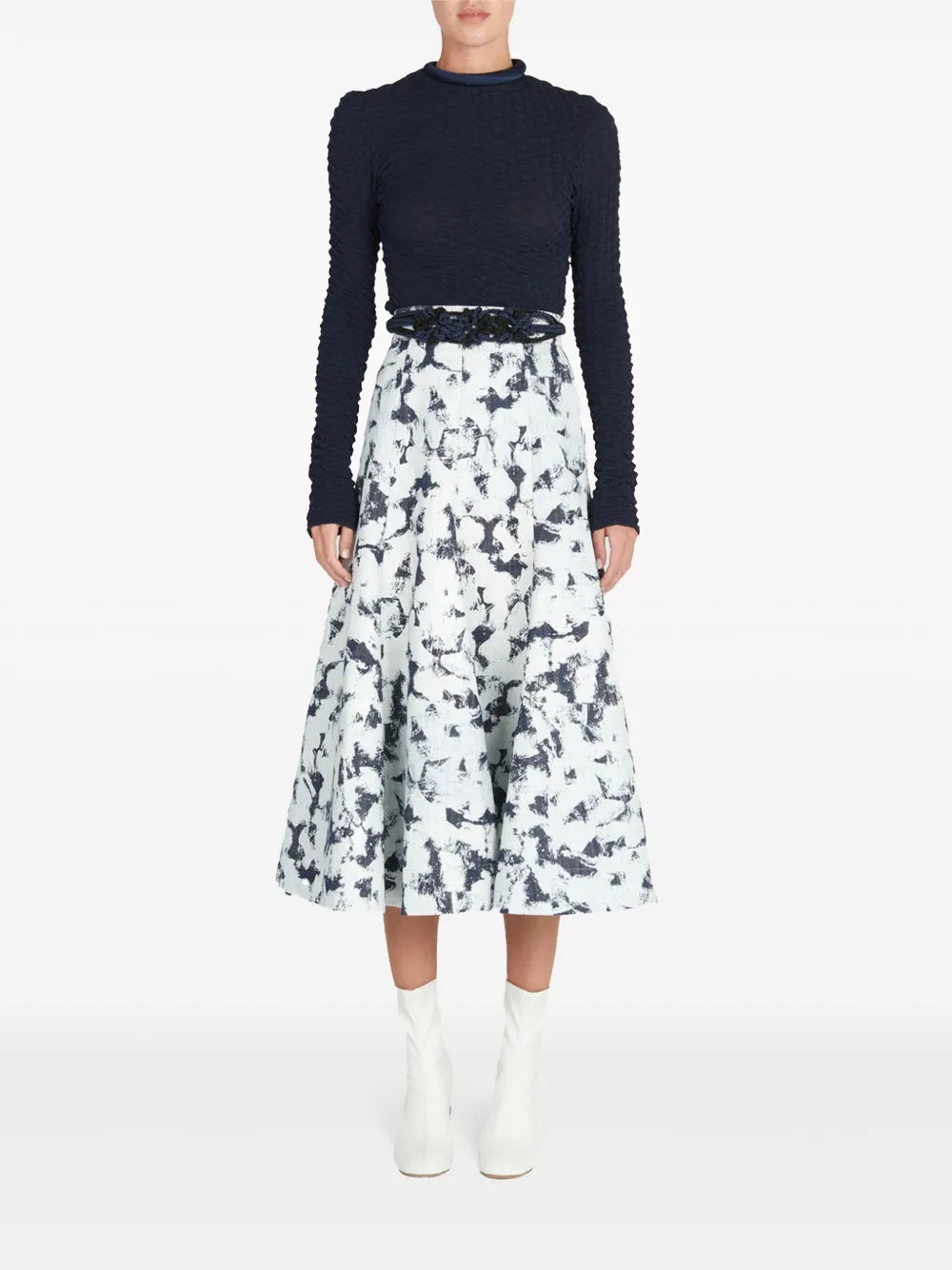 Jari Textured Long-Sleeve Top