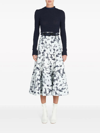 Jari Textured Long-Sleeve Top