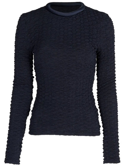 Jari Textured Long-Sleeve Top