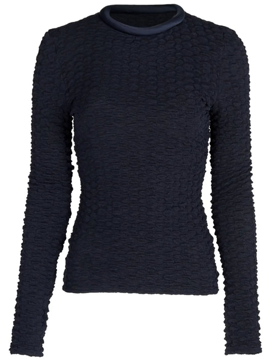 Jari Textured Long-Sleeve Top