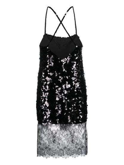 Sequinned Midi Slip Dress