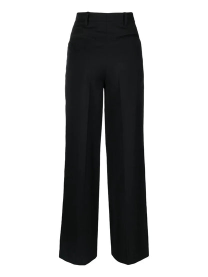 Straight Wool Tailored Trousers