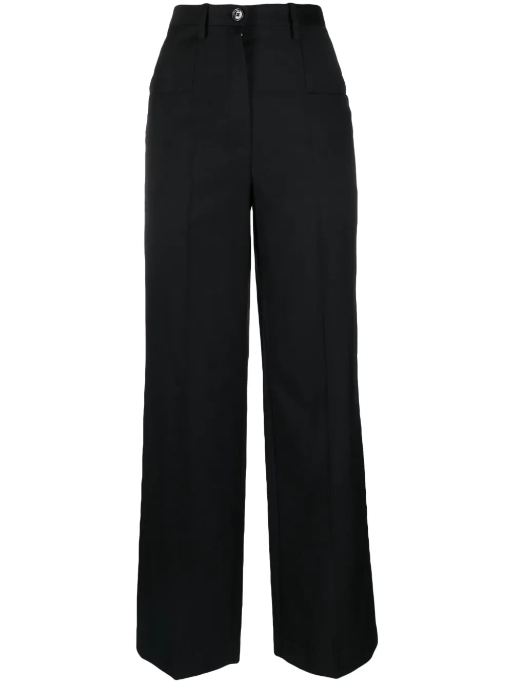 Straight Wool Tailored Trousers