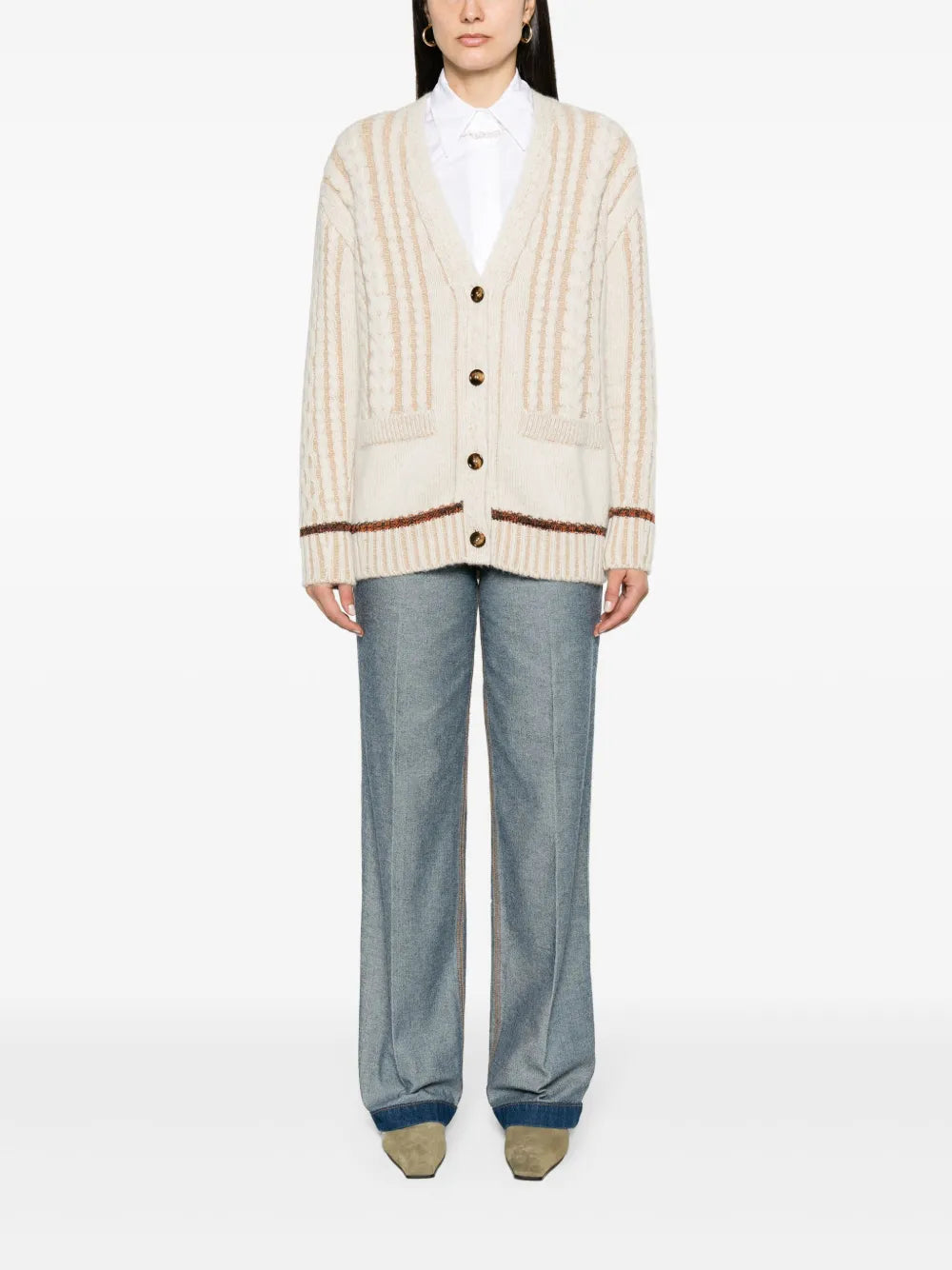 High-Rise Upside-Down Straight-Leg Jeans