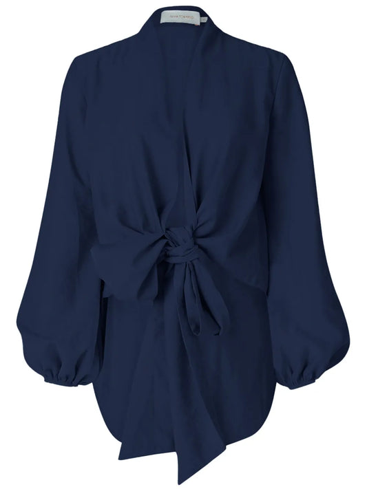 Honey Self-Tie Blouse