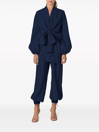 Honey Self-Tie Blouse