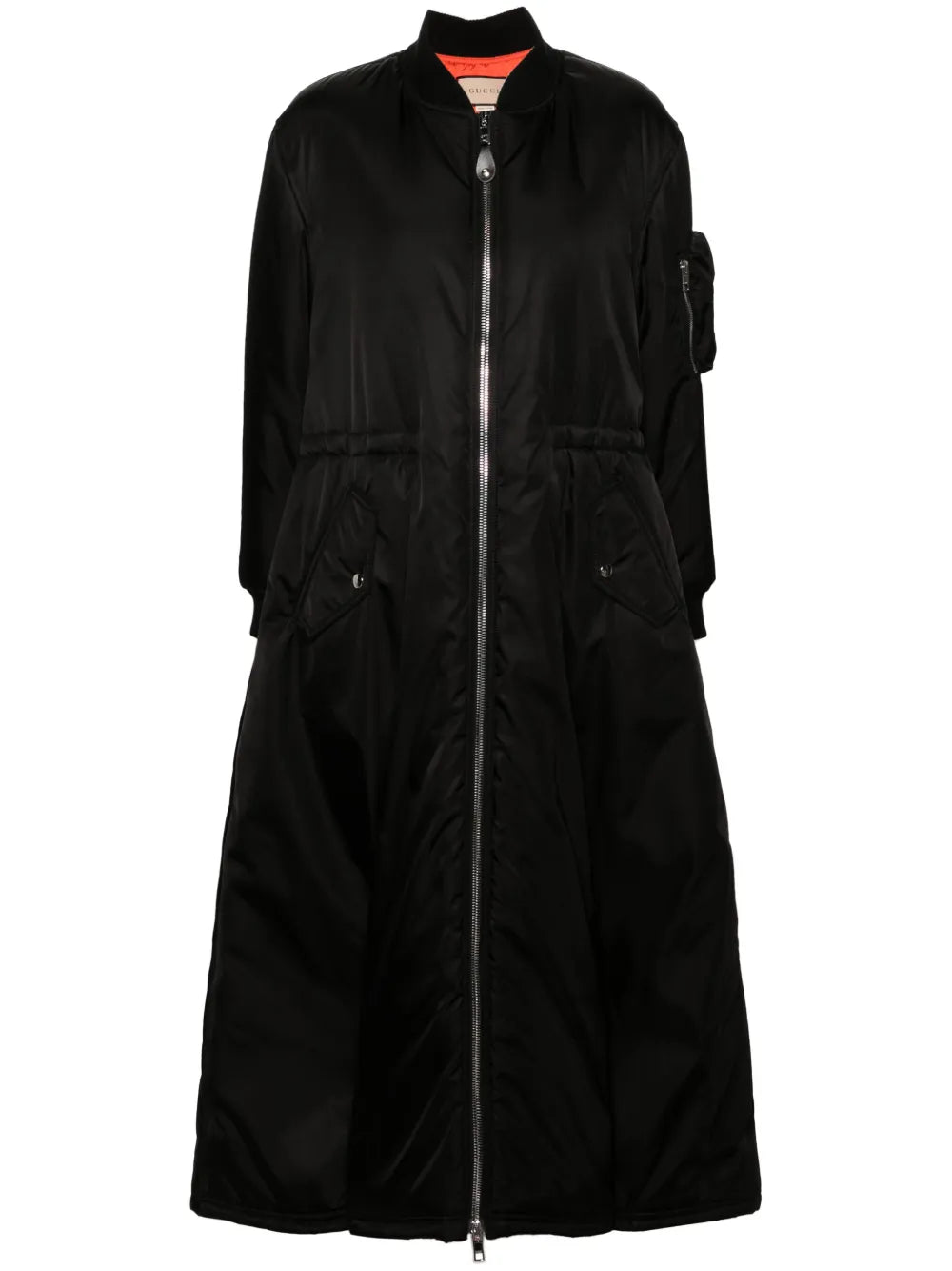 Gabardine Flared Padded Coat