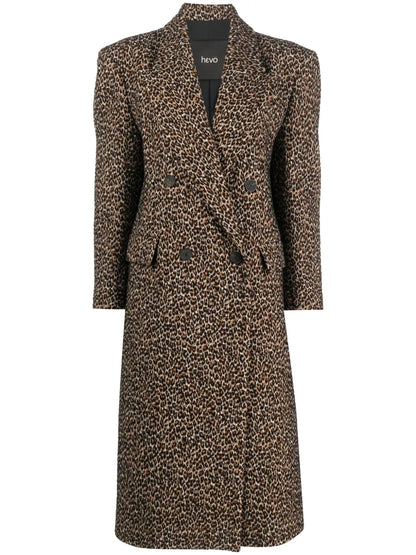Martina Leopard-Print Virgin Wool Coat