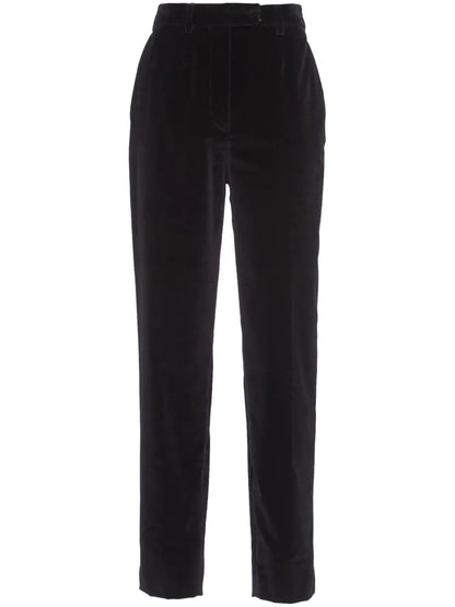 Velvet Straight-Leg Trousers