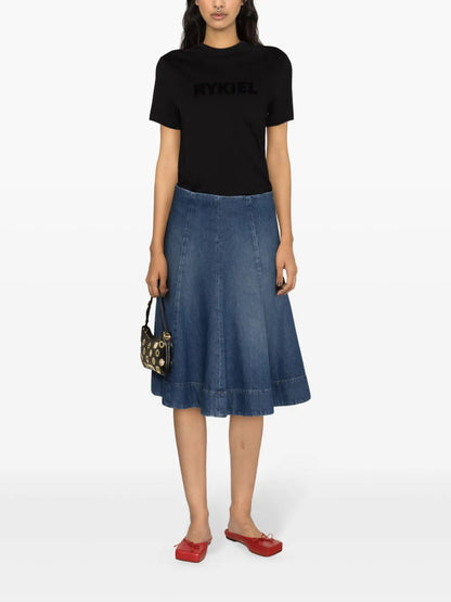 Flocked-Logo Cotton T-Shirt