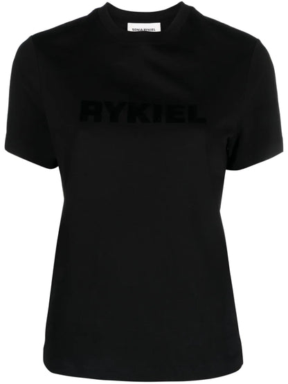 Flocked-Logo Cotton T-Shirt