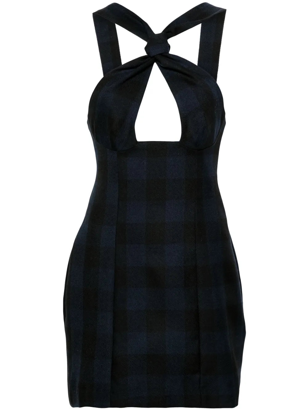 Tie Wool Minidress
