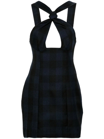Tie Wool Minidress