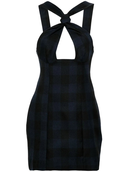 Tie Wool Minidress