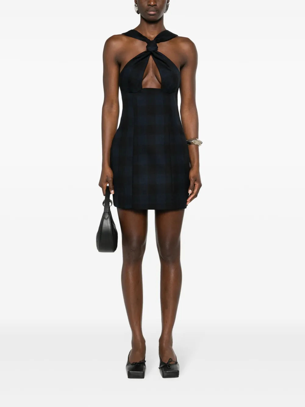 Tie Wool Minidress
