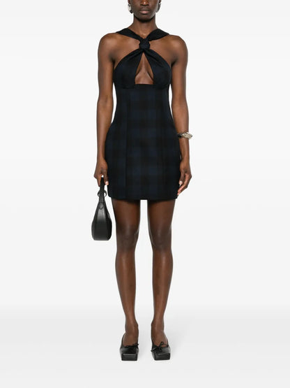 Tie Wool Minidress