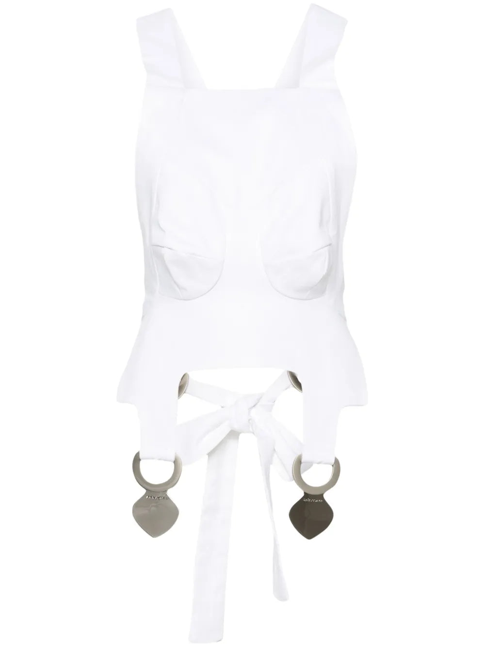 Square-Neck Cotton Crop Top