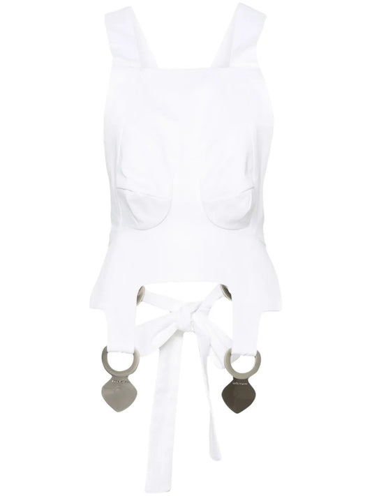 Square-Neck Cotton Crop Top