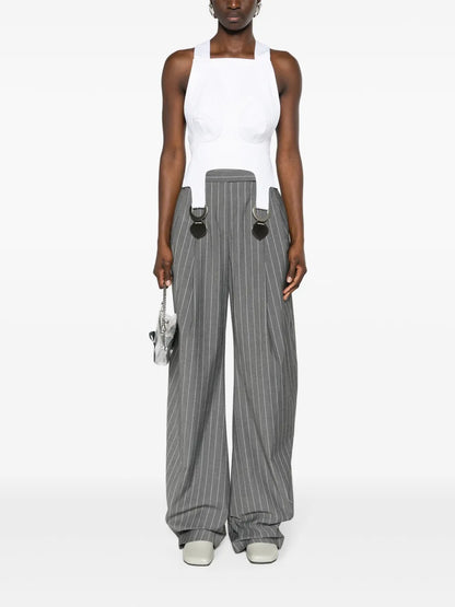 Square-Neck Cotton Crop Top