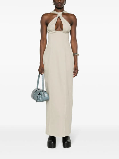 Tie Cotton Maxi Dress