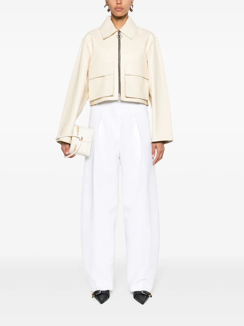 Ovalo Pleated Palazzo Pants