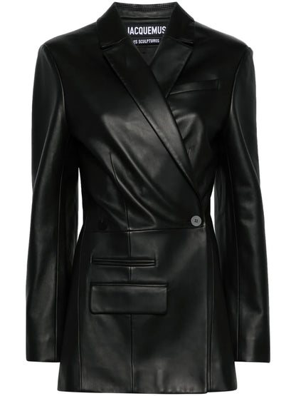 La Veste Tibau Cuir Leather Blazer