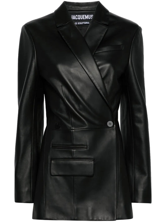La Veste Tibau Cuir Leather Blazer