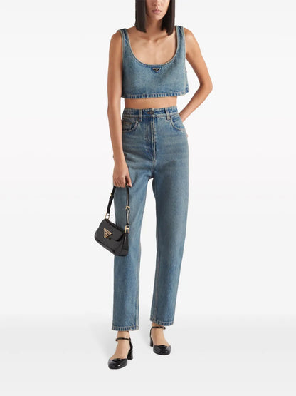 High-Rise Tapered Jeans