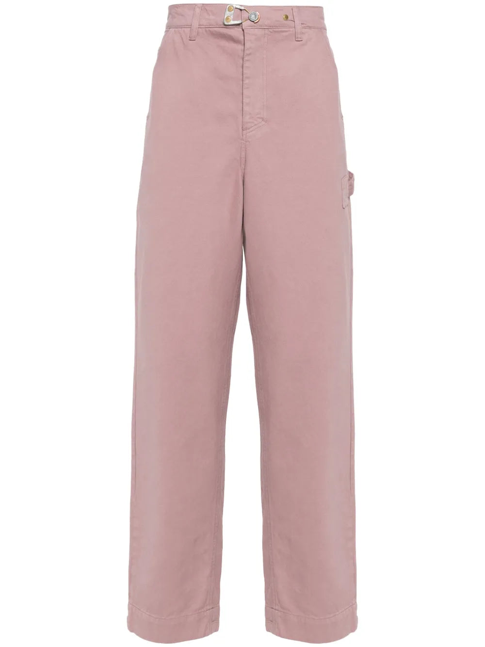Baggy Logo-Plaque Straight-Leg Jeans