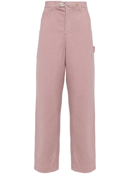 Baggy Logo-Plaque Straight-Leg Jeans