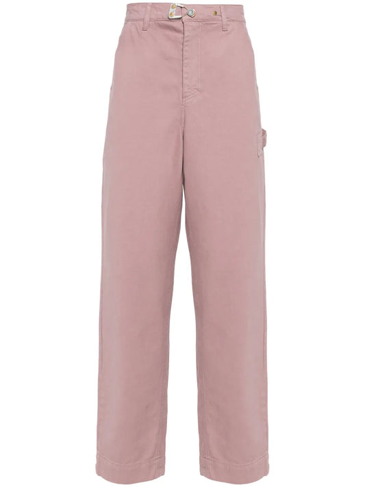 Baggy Logo-Plaque Straight-Leg Jeans
