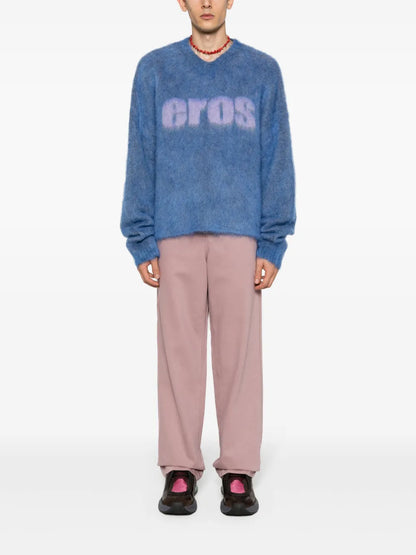 Baggy Logo-Plaque Straight-Leg Jeans