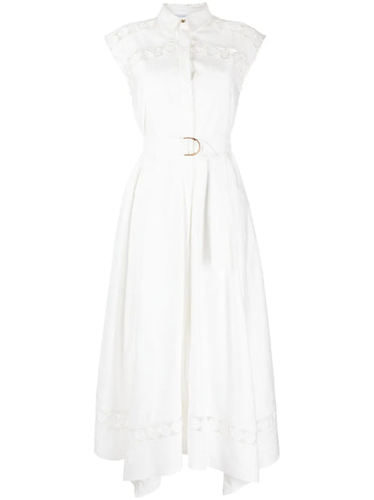 Keeling Perforated-Detailing Dress