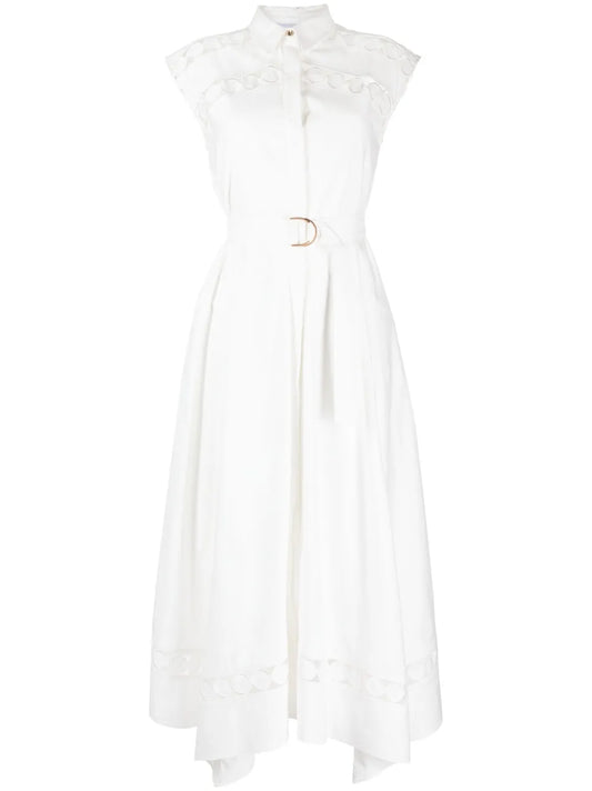 Keeling Perforated-Detailing Dress