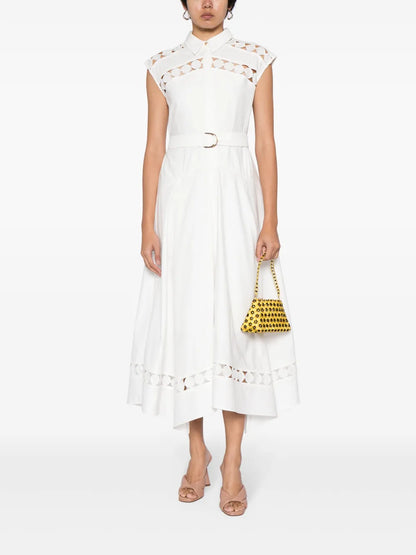 Keeling Perforated-Detailing Dress