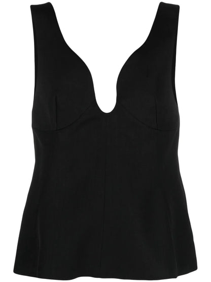 Scoop-Neck Textured Top