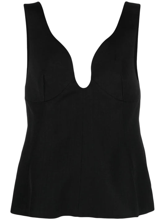 Scoop-Neck Textured Top