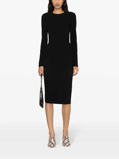Crepe Pencil Midi Dress