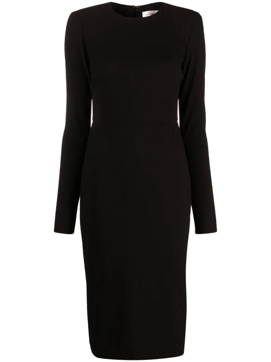 Crepe Pencil Midi Dress
