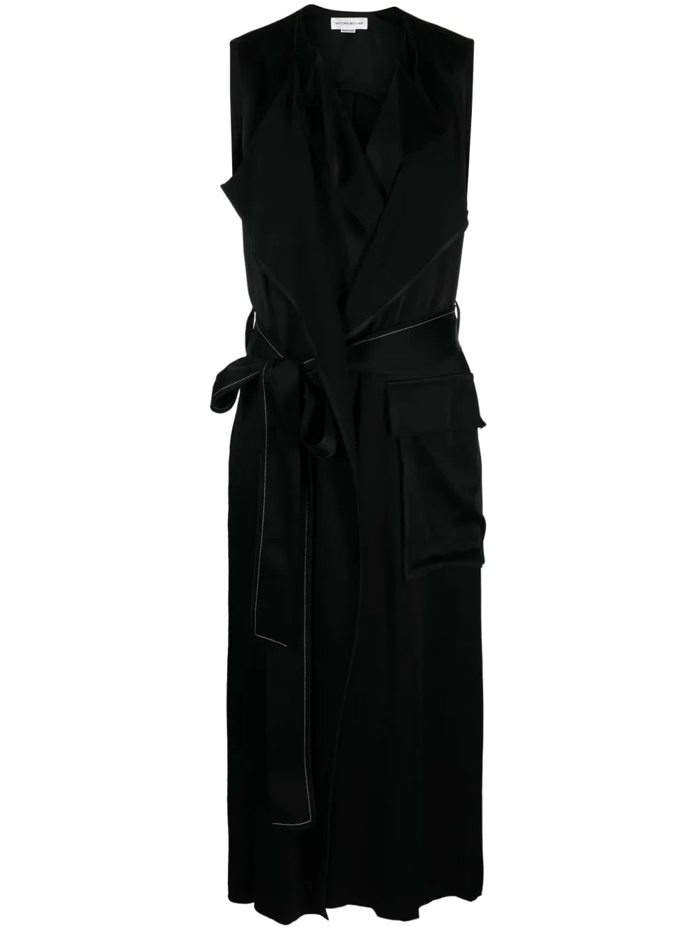 Belted Sleeveless Midi Dress
