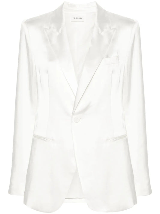 Dragon-Embroidered Twill Blazer