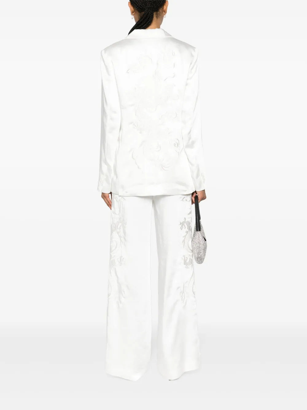 Dragon-Embroidered Twill Blazer